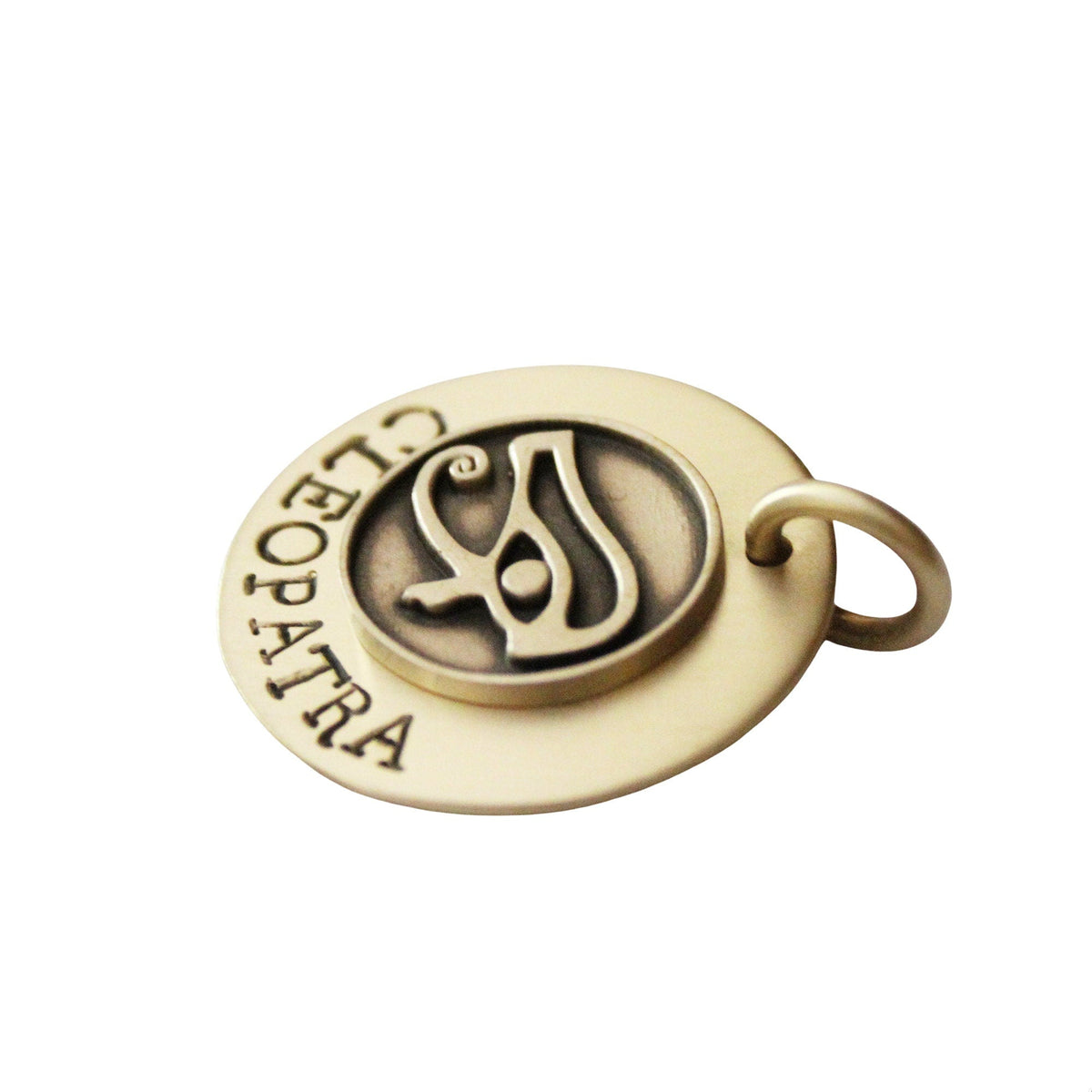 The Watchful Horus Token | Artisan Egyptian Pet ID & Custom Engraved Amulet, close-up detail