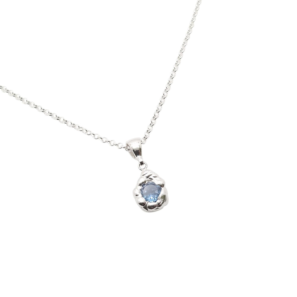 Light Blue Droplet Pendant | Free-Form Wax Cast Water Talisman