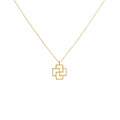 Tursaansydan Pendant Necklace | 14K Solid Gold Finnish Amulet | Viking Protection Charm, in 9K Yellow Gold finish