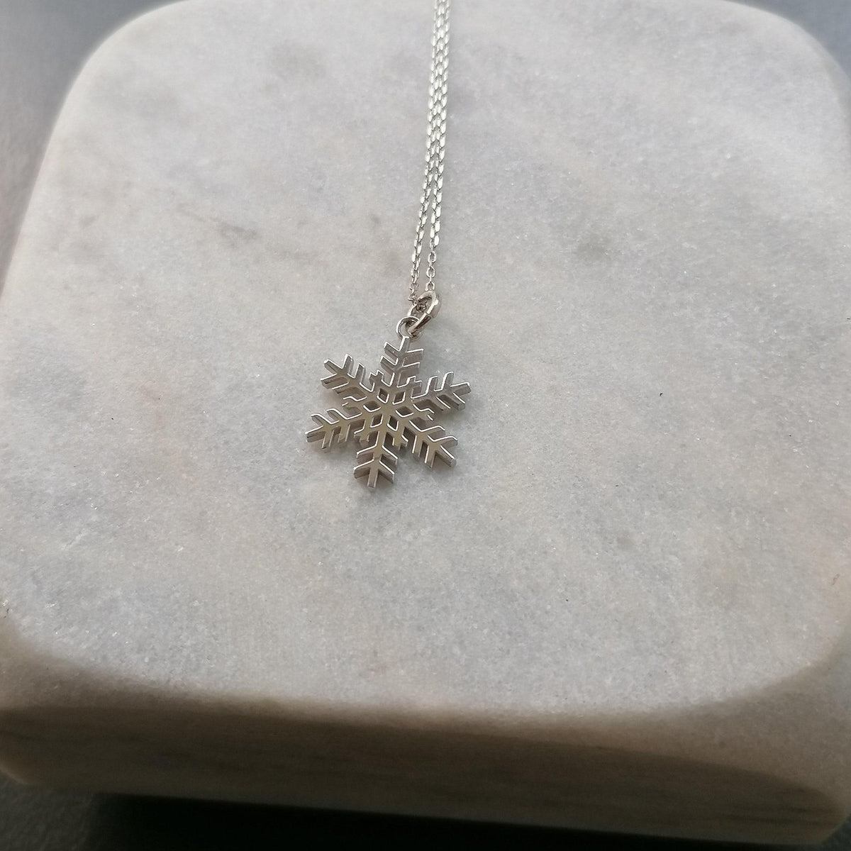 Snowflake Necklace | Winter Magic Talisman, additional detail