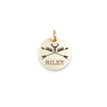 The Inscribed Stag Token | Artisan Deer Pet ID & Custom Engraved Woodland Dog Tag, front view