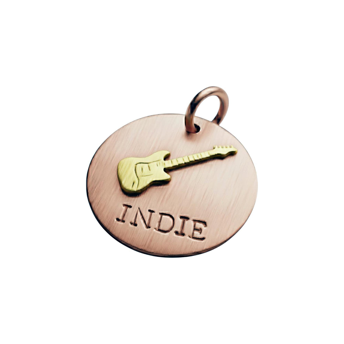 The Rockstar Token | Artisan Guitar Pet ID & Custom Dog Tag, alternate angle