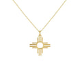 Zia Sun Necklace | Sterling Silver Sacred Geometry Pendant | Southwestern Pueblo Symbol