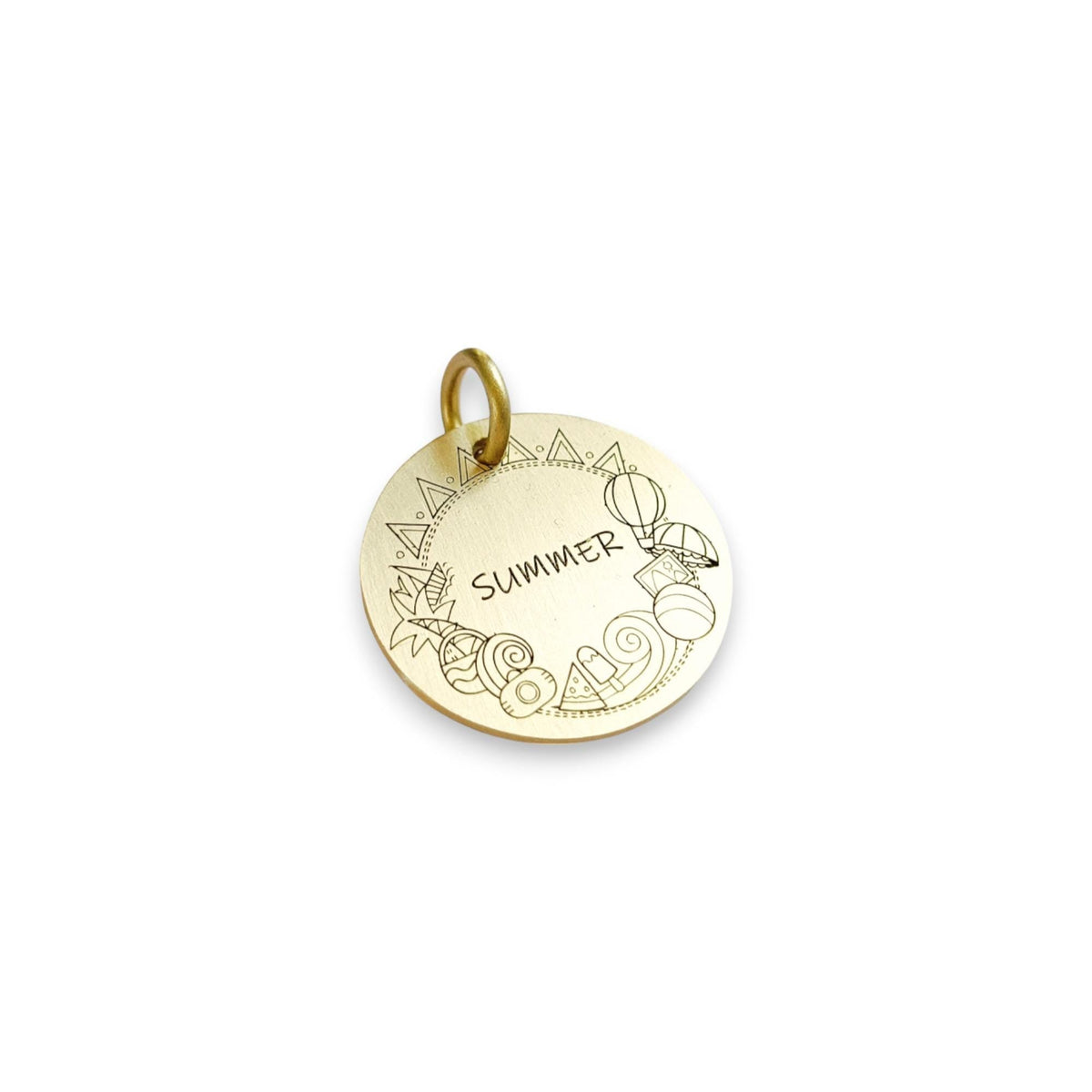 The Sweet Summer Token | Artisan Ice Cream Pet ID & Custom Engraved Dog Tag, styled view