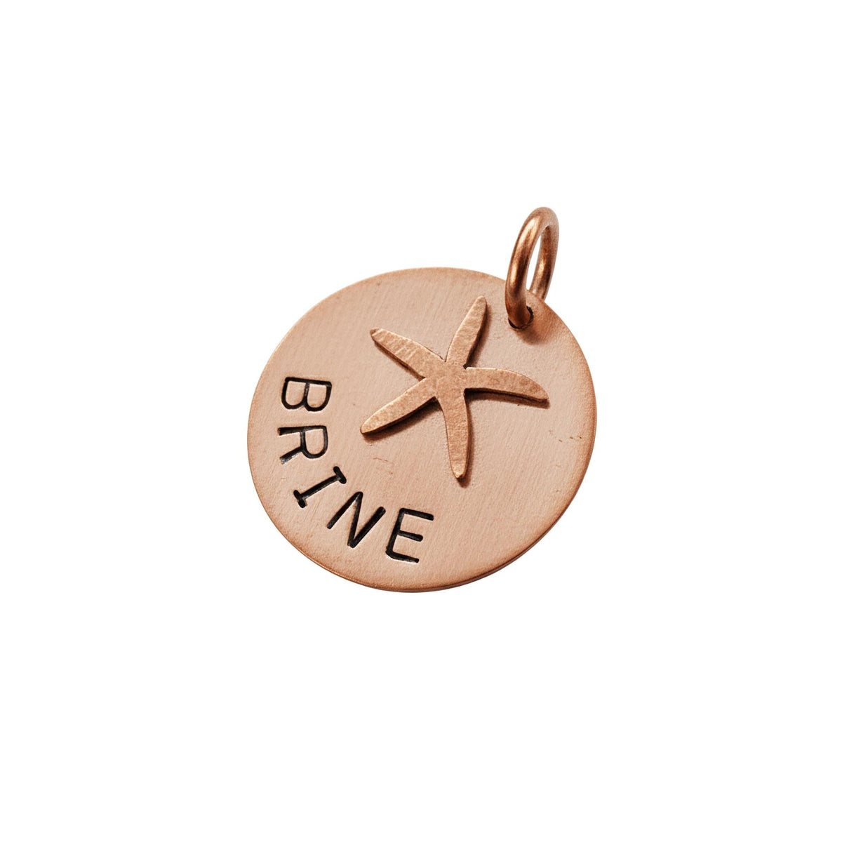 The Celestial Mariner Token | Artisan Starfish Pet ID & Custom Dog Tag, in Copper with Copper Top finish