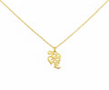 LOVE Script Necklace | Romantic Sentiment Talisman, in Yellow Gold Plated finish
