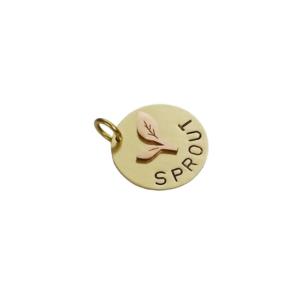 The First Sprout Token | Artisan Sprout Puppy ID & Custom Dog Tag, alternate angle