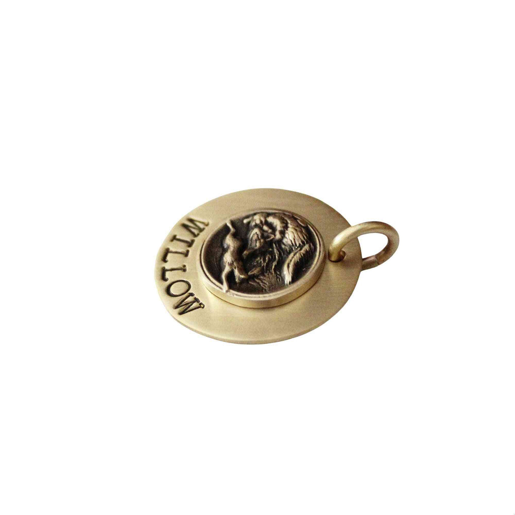 The Swift Sigil | Artisan Running Rabbit Pet ID & Custom Engraved Dog Tag, alternate angle