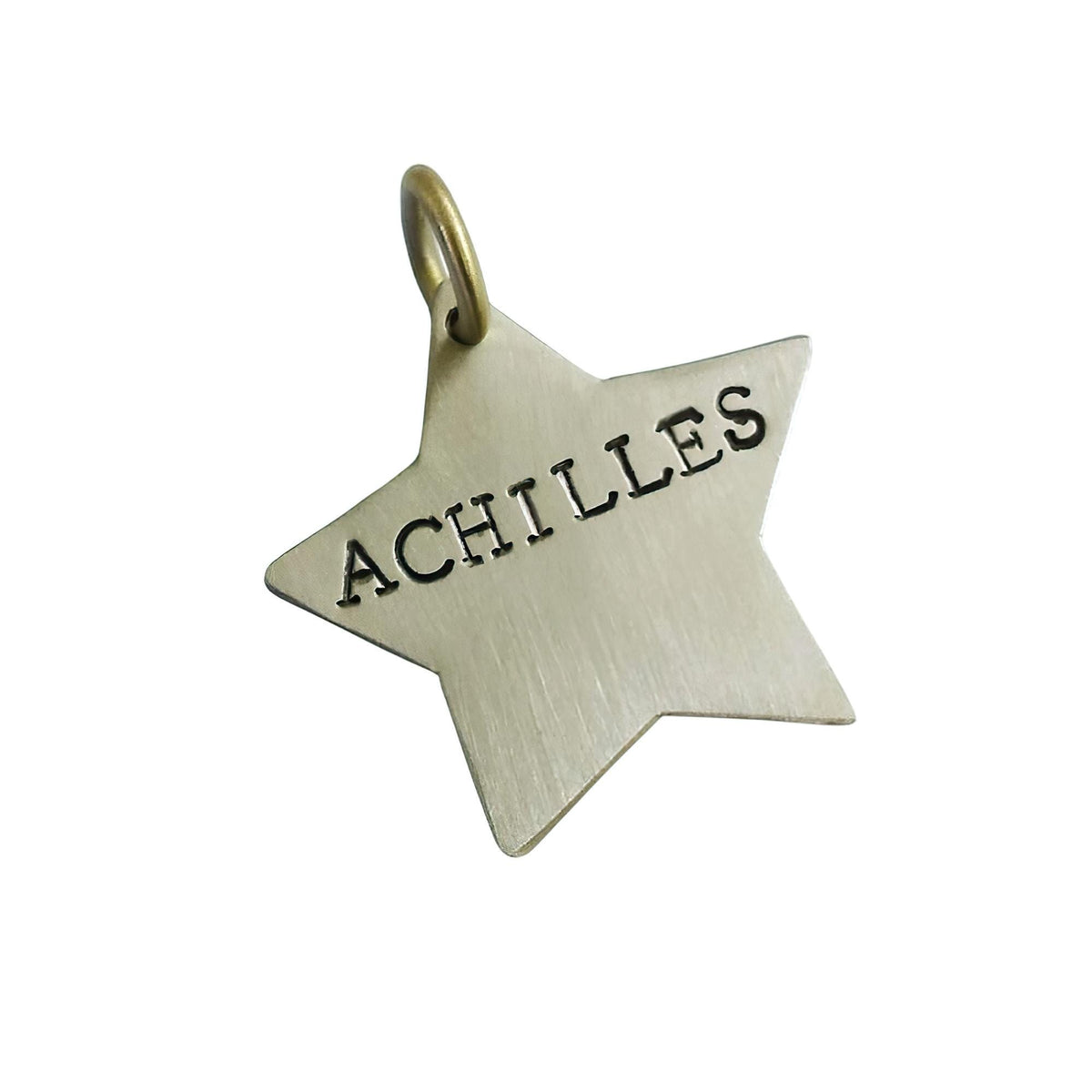 The Celestial Star Token | Artisan Celestial Pet ID & Custom Hand-Stamped Dog Tag, additional detail