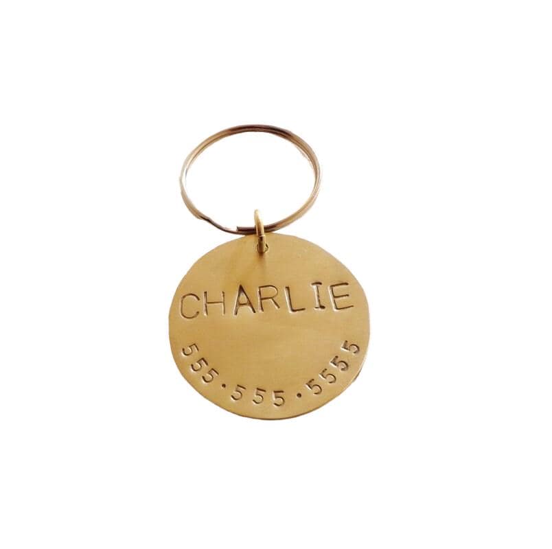 The Unity Token | Artisan Minimalist Pet ID & Custom Round Tag, alternate angle