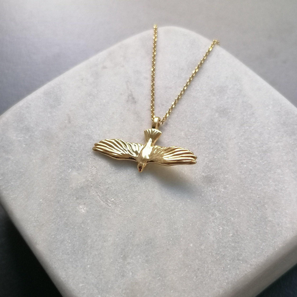 Dove Necklace | Symbol of Peace & Renewal, styled view