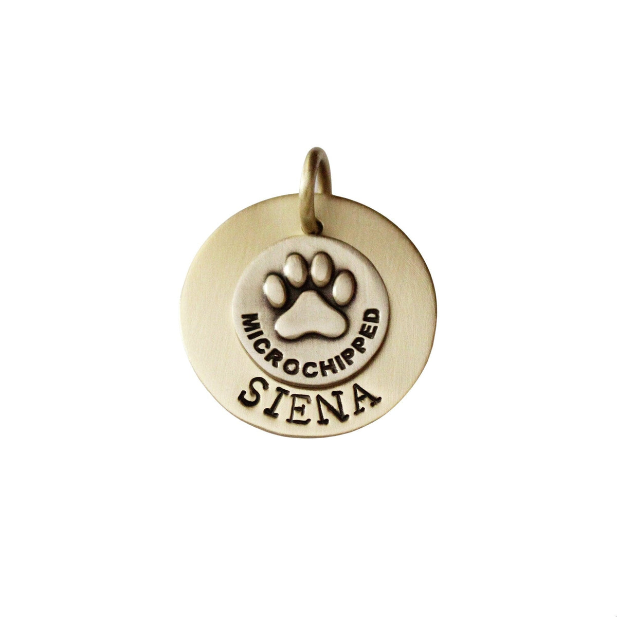 The Sentinel Sigil | Artisan Microchip Pet ID & Custom Engraved Dog Tag, front view