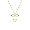 Alchemical Glass Symbol Necklace | Vitrum Pendant, in Yellow Gold Plated finish