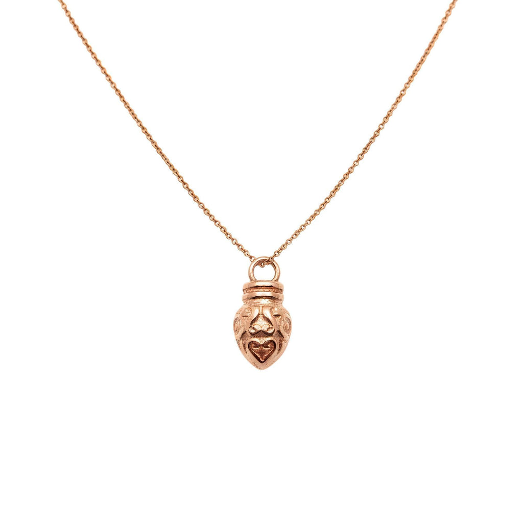 Heart Pendulum Necklace | Sterling Silver Gold Plated Dowsing Pendant | Intuition & Divination Talisman, alternate angle
