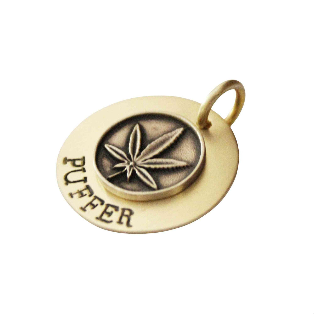 The Verdant Token | Artisan Leaf Pet ID & Custom Engraved Dog Tag, alternate angle