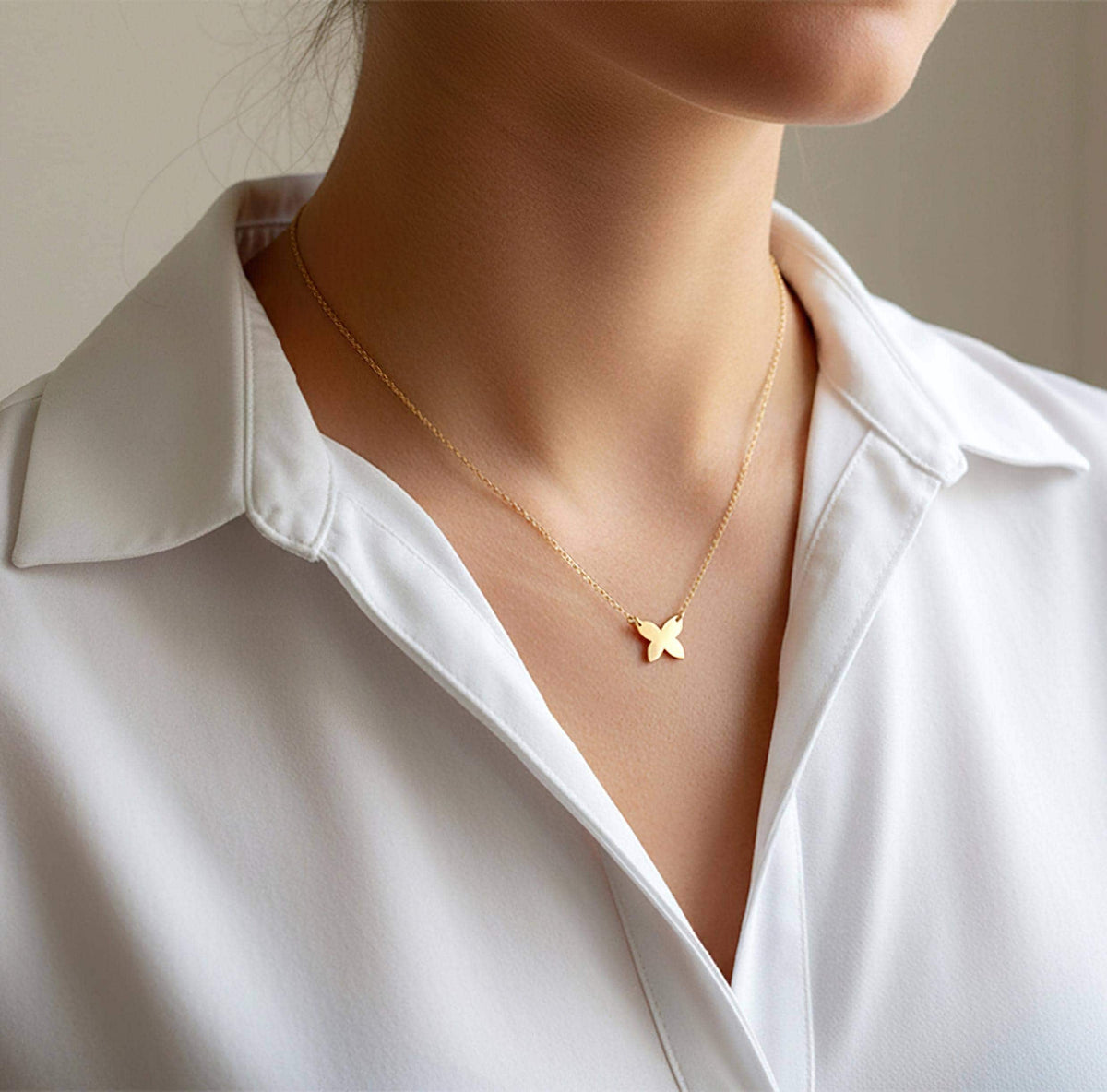 Butterfly Necklace | Transformation & Growth Charm, additional detail