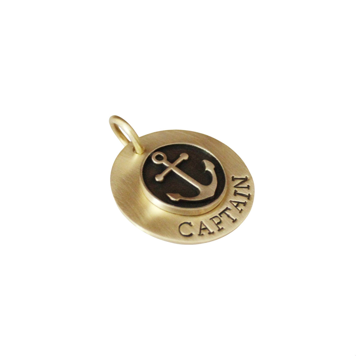 The Anchor Sigil | Artisan Mixed Metal Pet ID & Custom Engraved Dog Tag, close-up detail