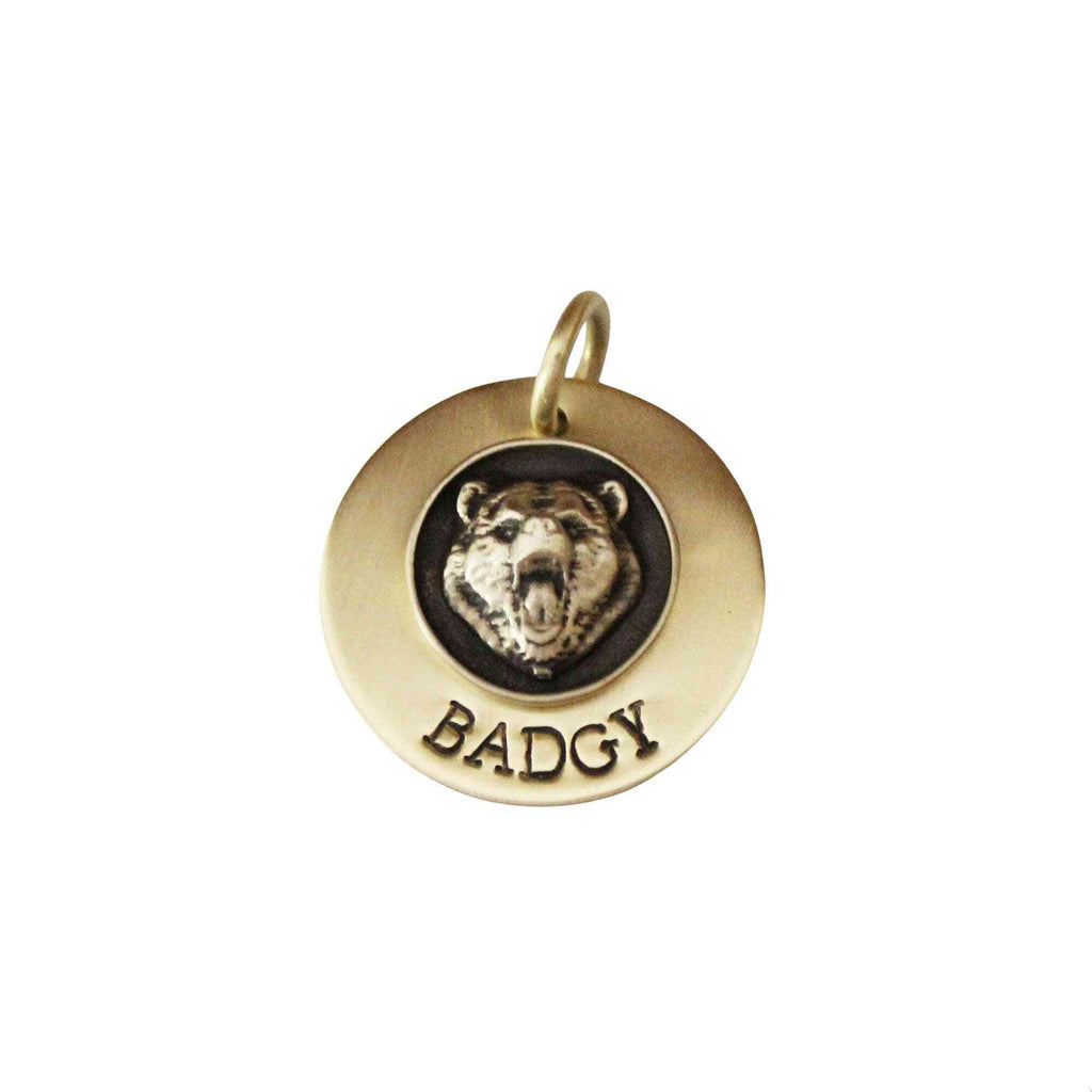 The Apex Sigil | Artisan Angry Bear Pet ID & Custom Engraved Dog Tag, alternate angle