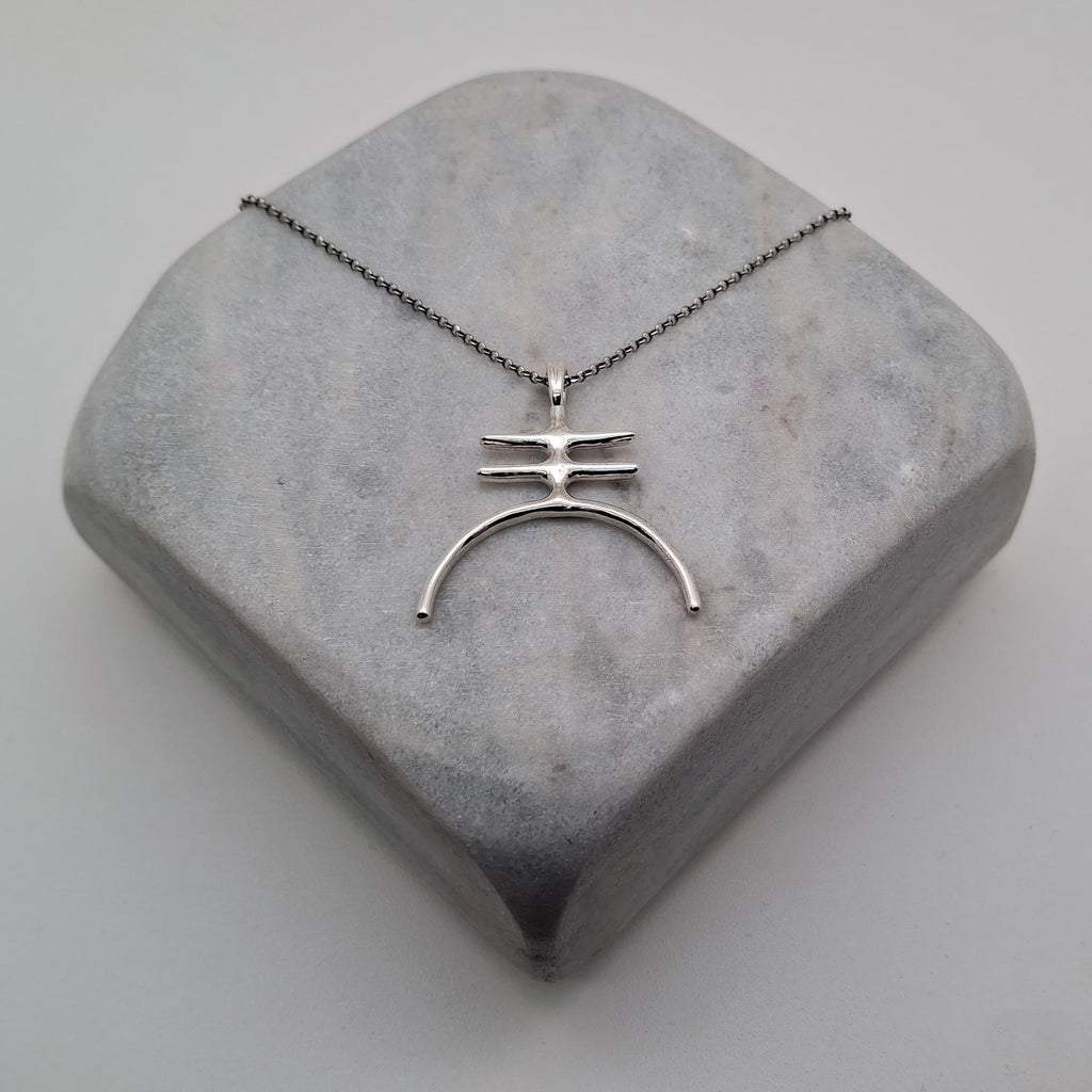 Amalgam Symbol Necklace | Gold Plated Fusion Pendant | Alchemical Unity Charm, additional detail