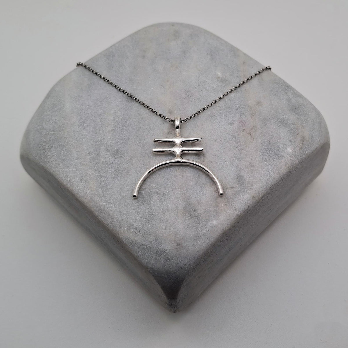 Amalgam Symbol Necklace | Gold Plated Fusion Pendant | Alchemical Unity Charm, additional detail