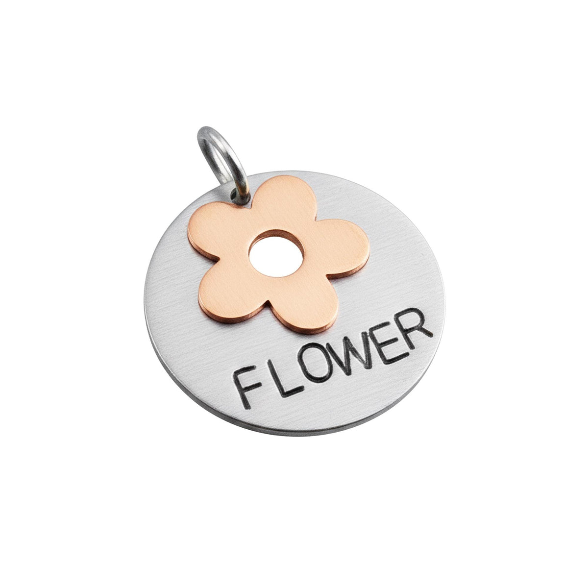 The Wildflower Token | Artisan Floral Pet ID & Custom Dog Tag, alternate angle