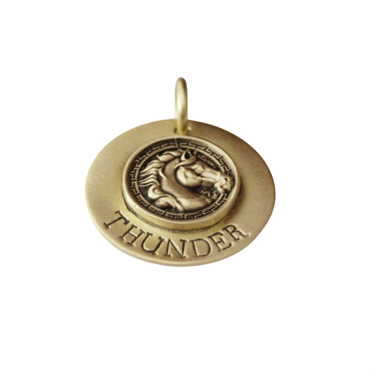 The Gallant Token | Artisan Horse Pet ID & Custom Engraved Dog Tag, alternate angle