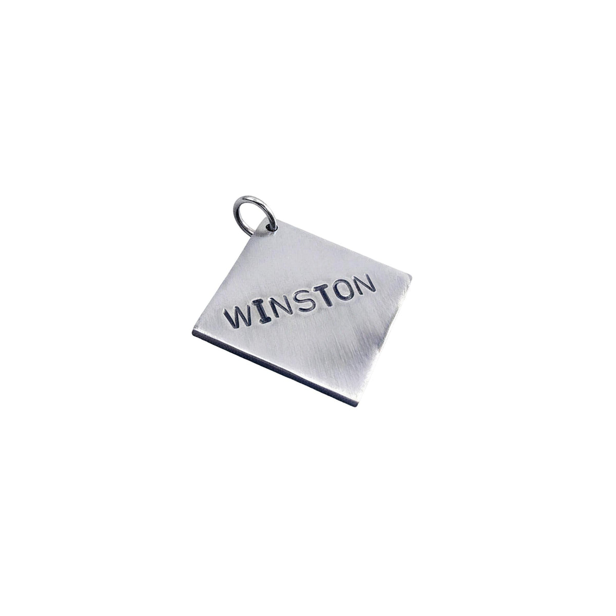The Striking Rhombus Token | Artisan Geometric Pet ID & Custom Dog Tag, alternate angle