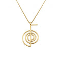 Cho Ku Rei Necklace | Gold Plated Reiki Symbol Pendant | Energy Healing Talisman, in Yellow Gold Plated finish