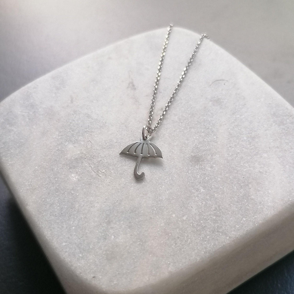 Dainty Umbrella Necklace | Protective Shield Talisman