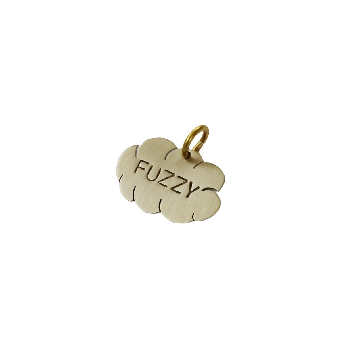 The Dreamer's Cloud Token | Artisan Celestial Pet ID & Custom Silhouette Dog Tag, alternate angle