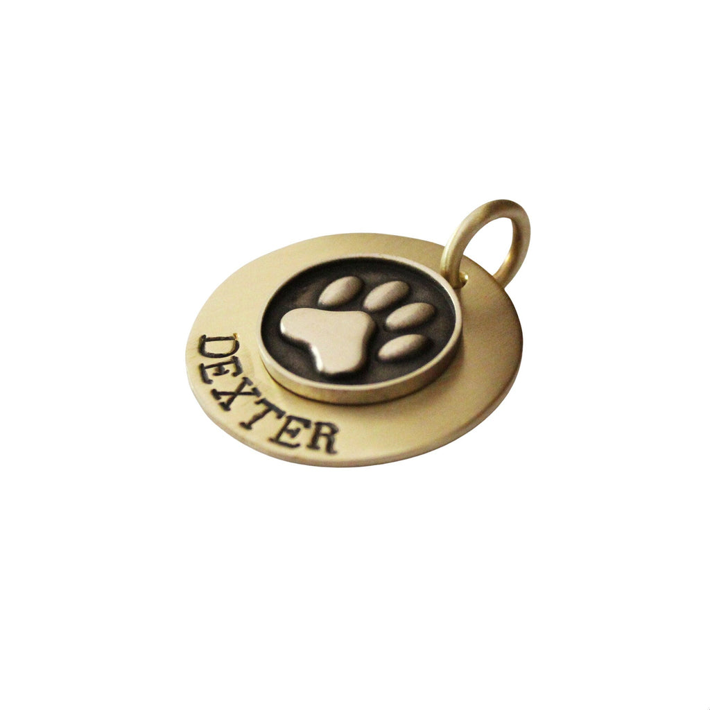 The Companion Sigil | Artisan Paw Print Pet ID & Custom Engraved Dog Tag, additional detail