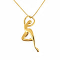 Ballerina Necklace | Symbol of Grace & Poise, in Yellow Gold Plated finish