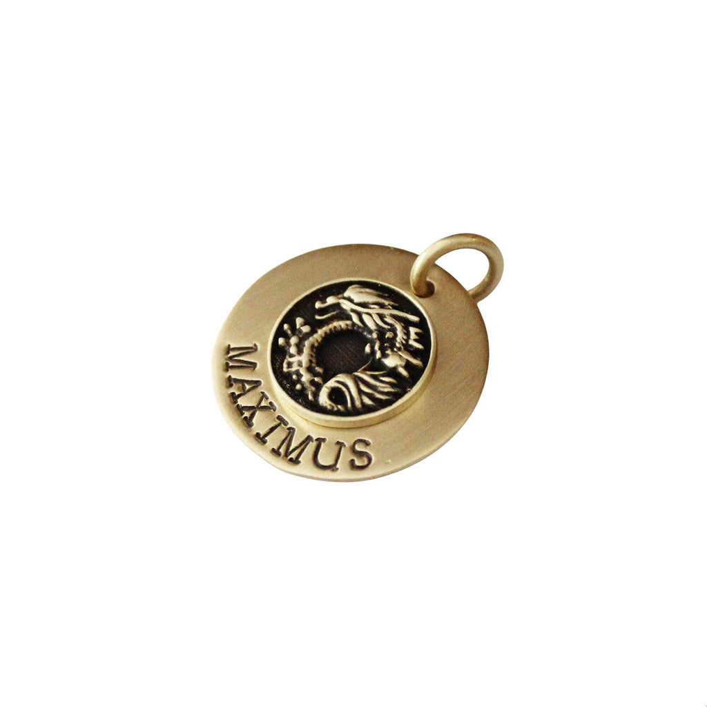The Mythic Sigil | Artisan Dragon Pet ID & Custom Engraved Dog Tag, styled view