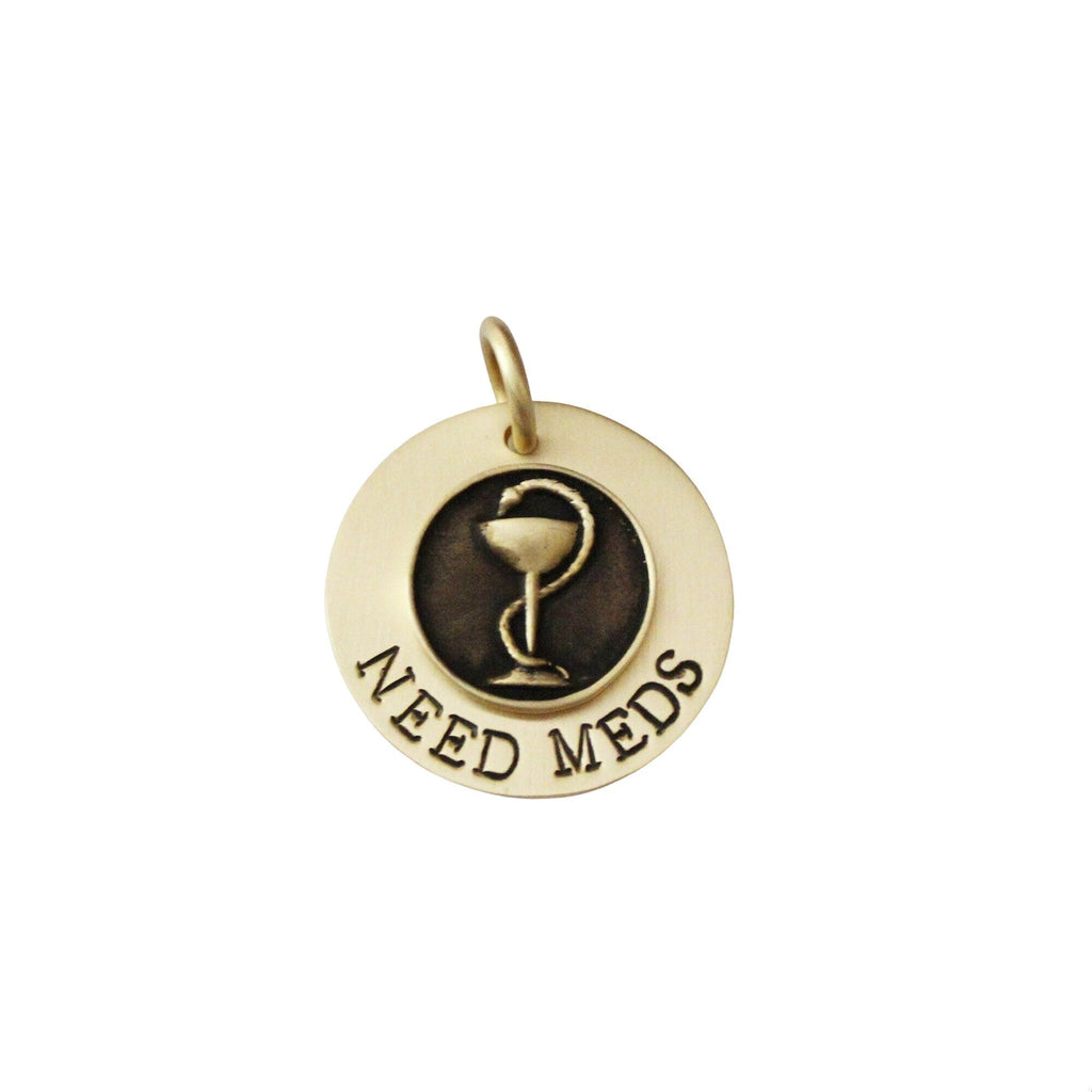 The Lifeline Sigil | Artisan Medical Alert Pet ID & Custom Engraved Dog Tag, front view