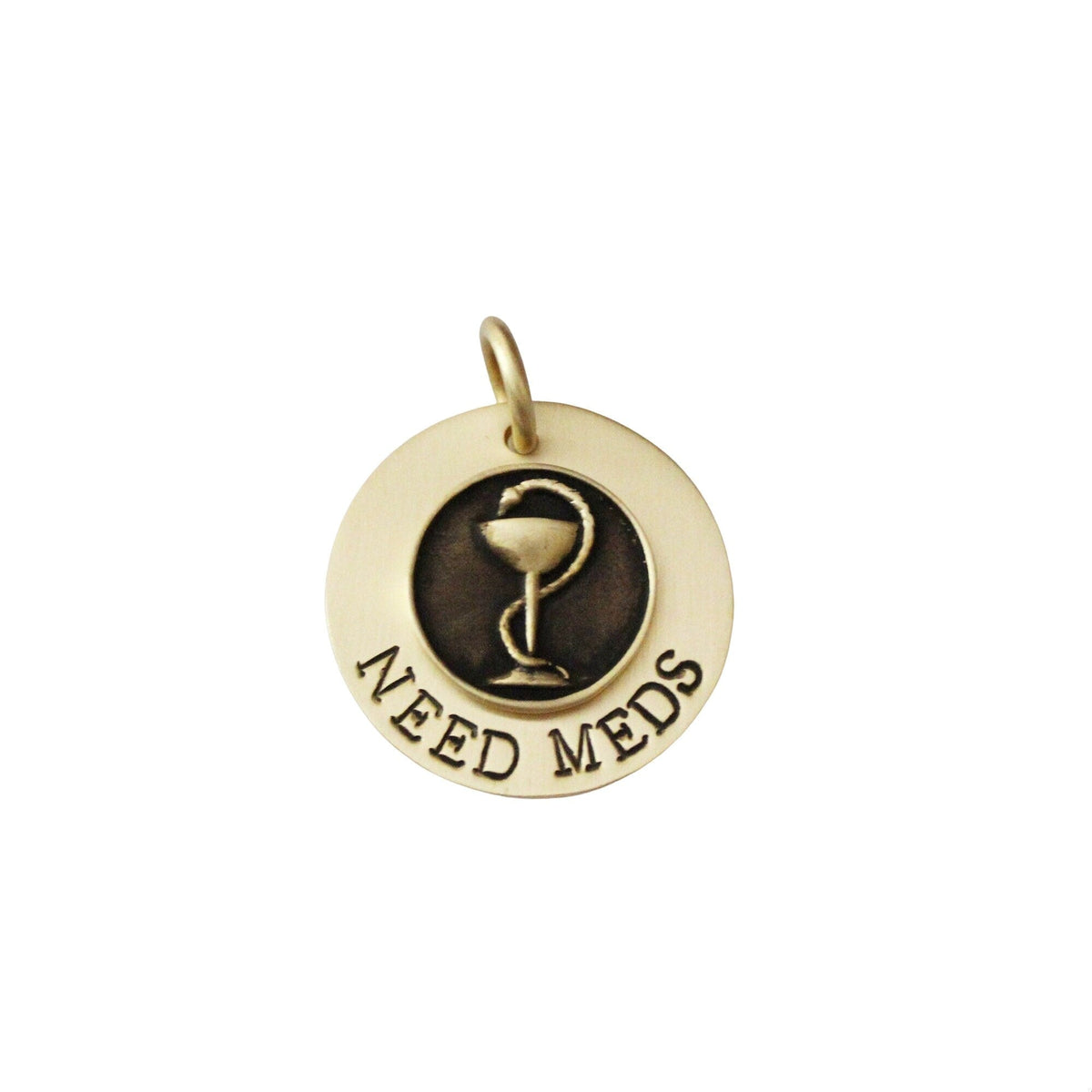 The Lifeline Sigil | Artisan Medical Alert Pet ID & Custom Engraved Dog Tag, front view