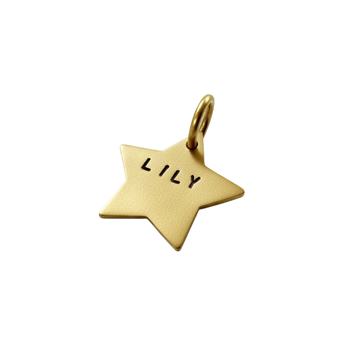 The Guiding Star Token | Artisan Minimalist Cat ID & Custom Kitten Tag, in Brass finish