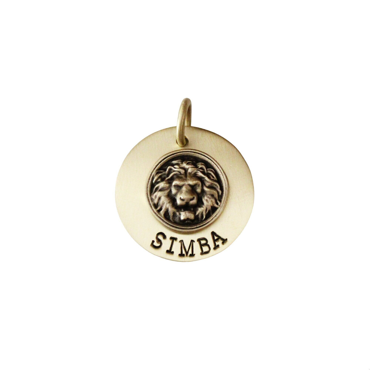The Regal Sigil | Artisan Lion Pet ID & Custom Engraved Dog Tag, front view