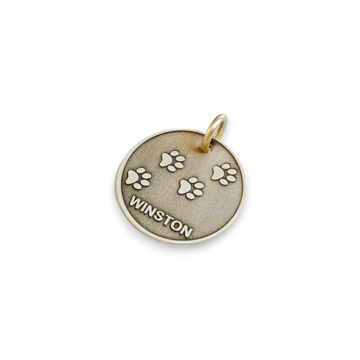 The Wanderlust Paw Token | Artisan Paw Print Pet ID & Custom Engraved Dog Tag, additional detail