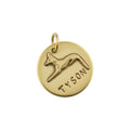 The Guardian of Souls Token | Artisan Anubis Pet ID & Custom Egyptian Dog Tag, in Brass with Brass Top finish