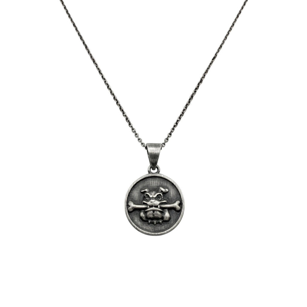 Boxer Dog Necklace side view, pendant and chain detail