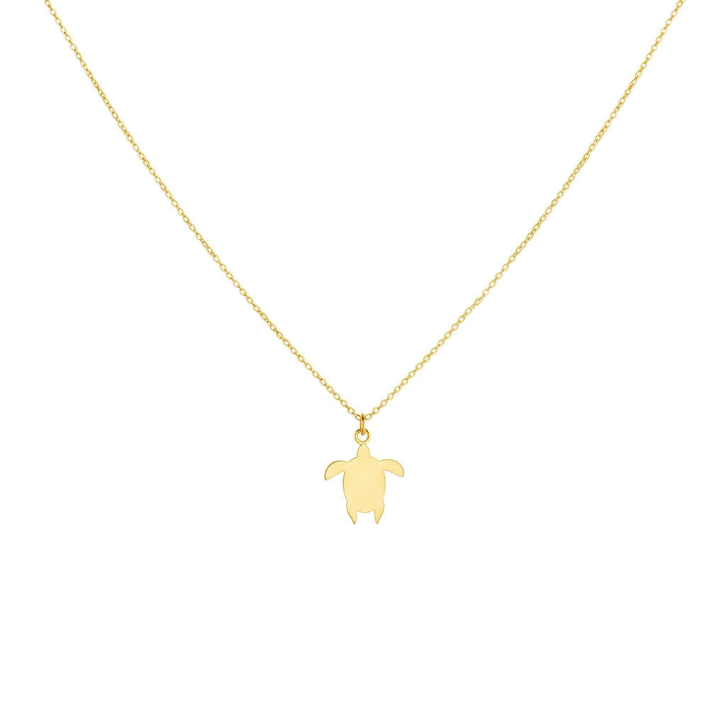 Dainty Turtle Necklace | Ocean Longevity Talisman, in Yellow Gold Plated finish