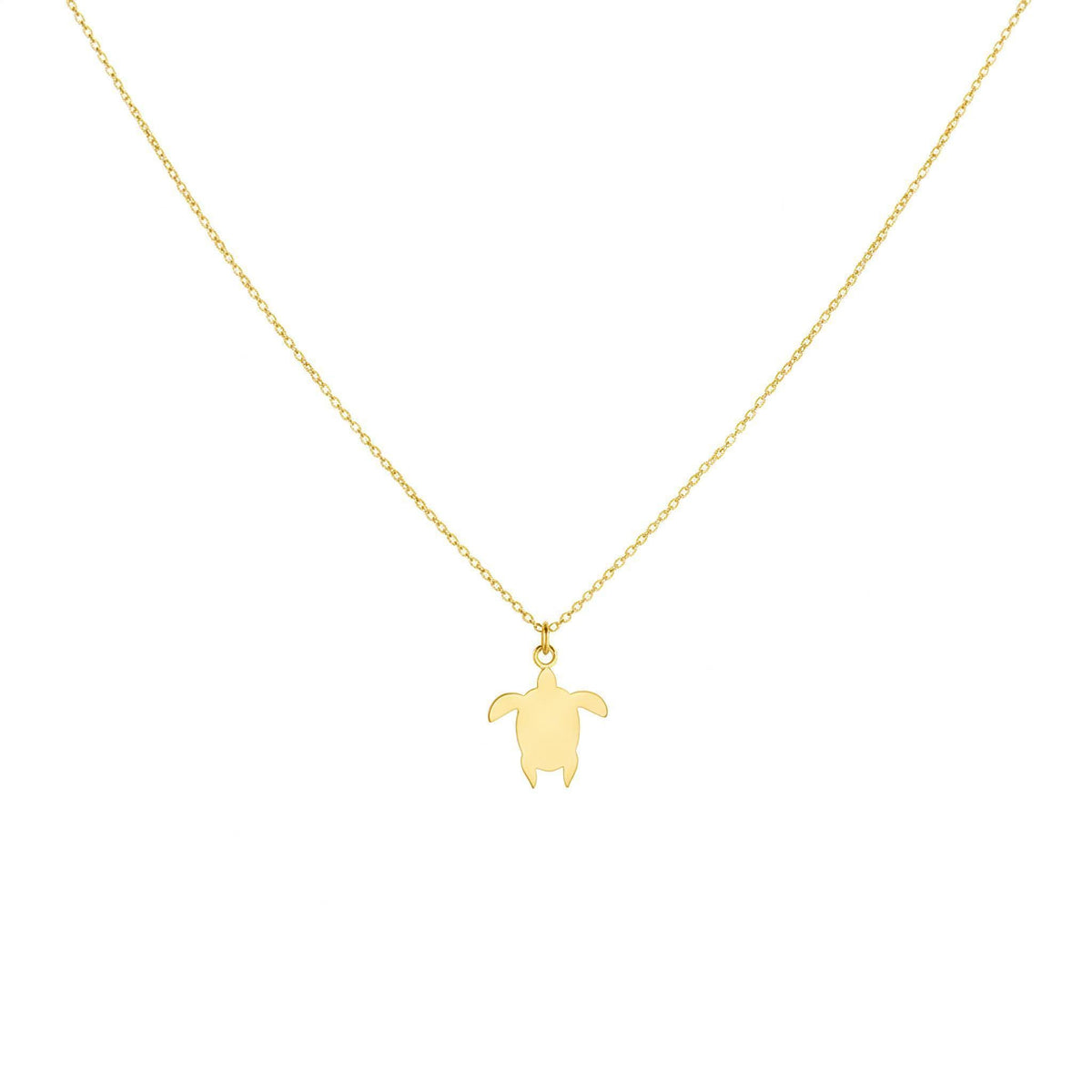 Dainty Turtle Necklace | Ocean Longevity Talisman, in Yellow Gold Plated finish