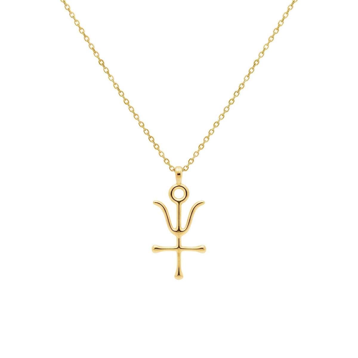 Antimony Alchemy Pendant | Wolf of Metals Talisman, in Yellow Gold Plated finish