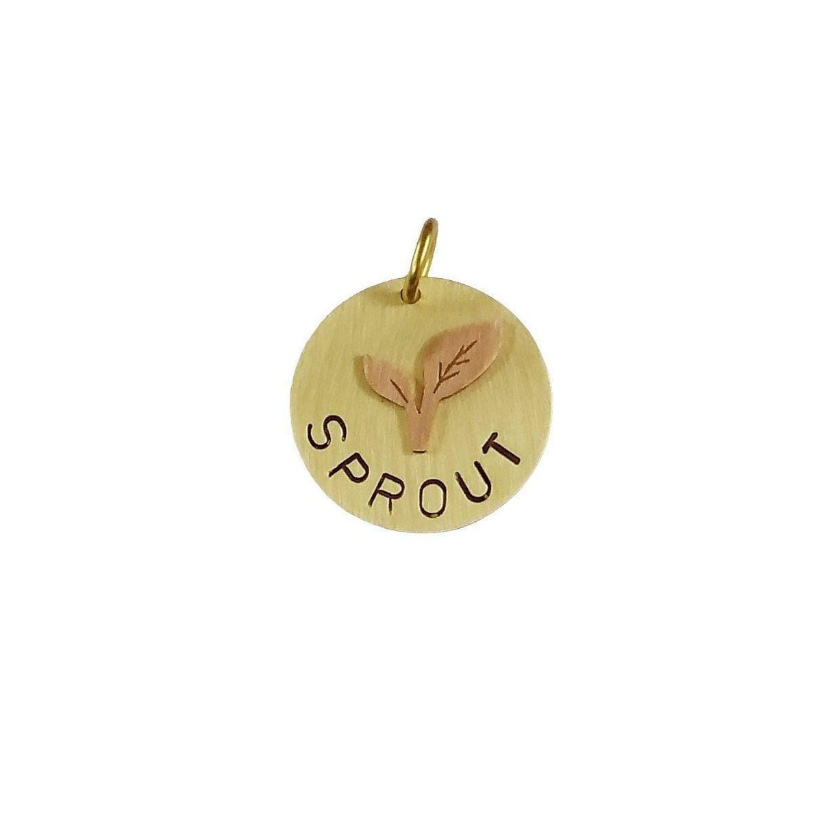 The First Sprout Token | Artisan Sprout Puppy ID & Custom Dog Tag, front view