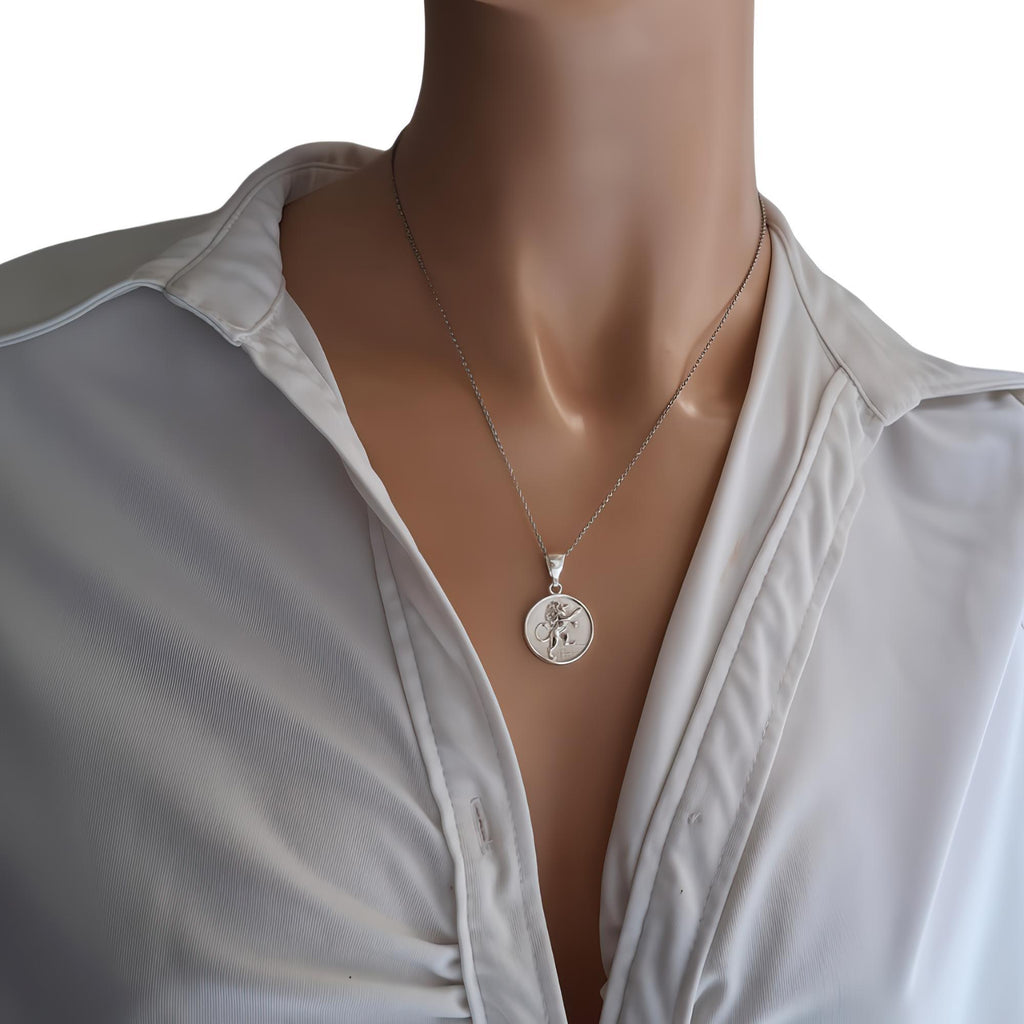 Lion Medallion Necklace | Rampant Emblem Talisman, styled view