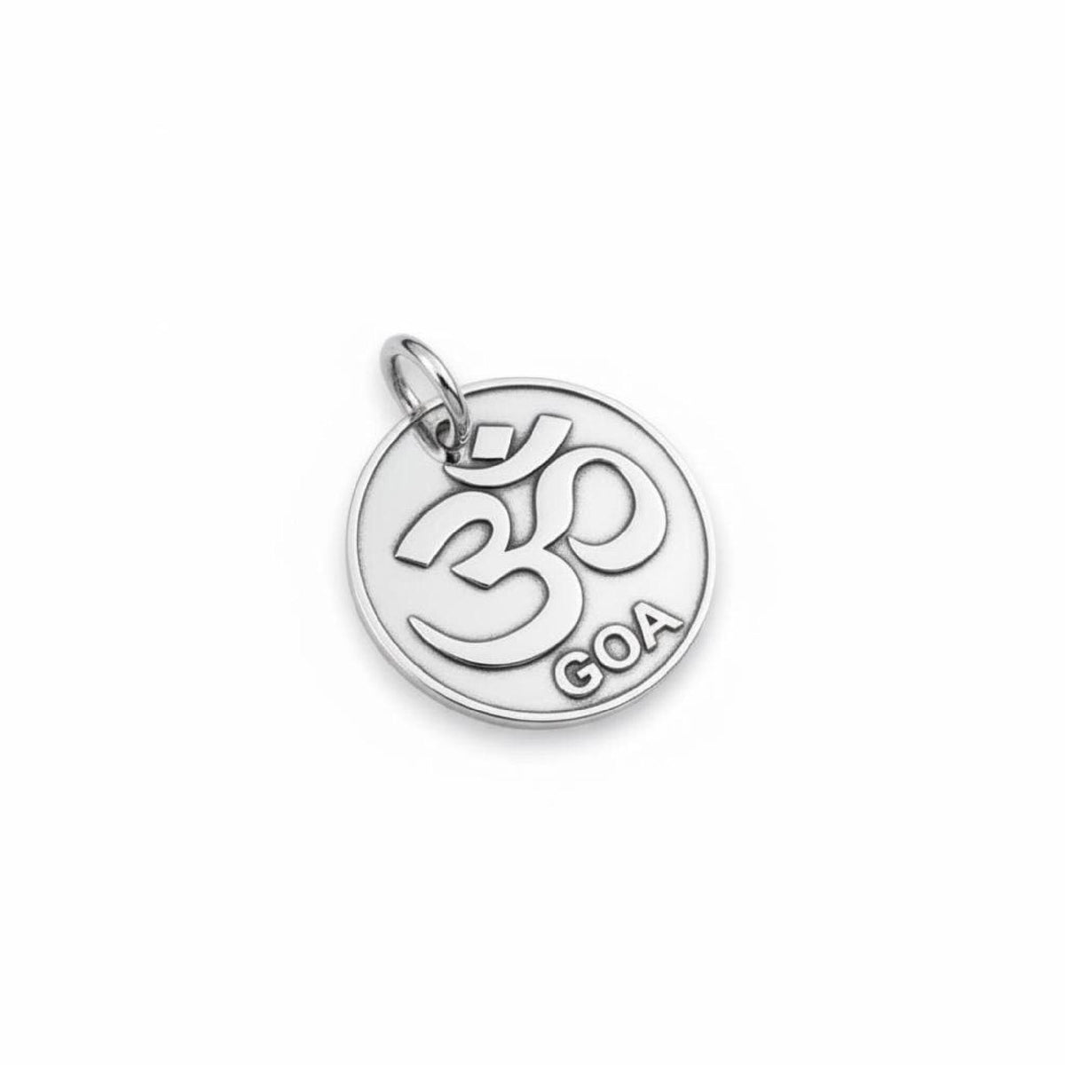 Om Symbol Dog Tag | Custom Engraved Spiritual Pet ID, front view