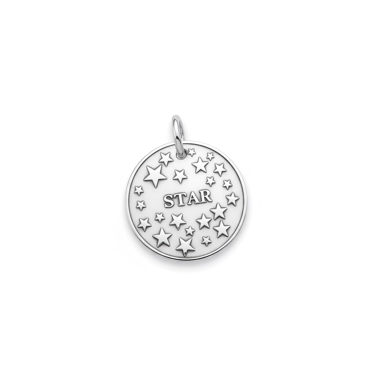 Star Dog Tag | Custom Engraved Pet ID Collar Charm, close-up detail
