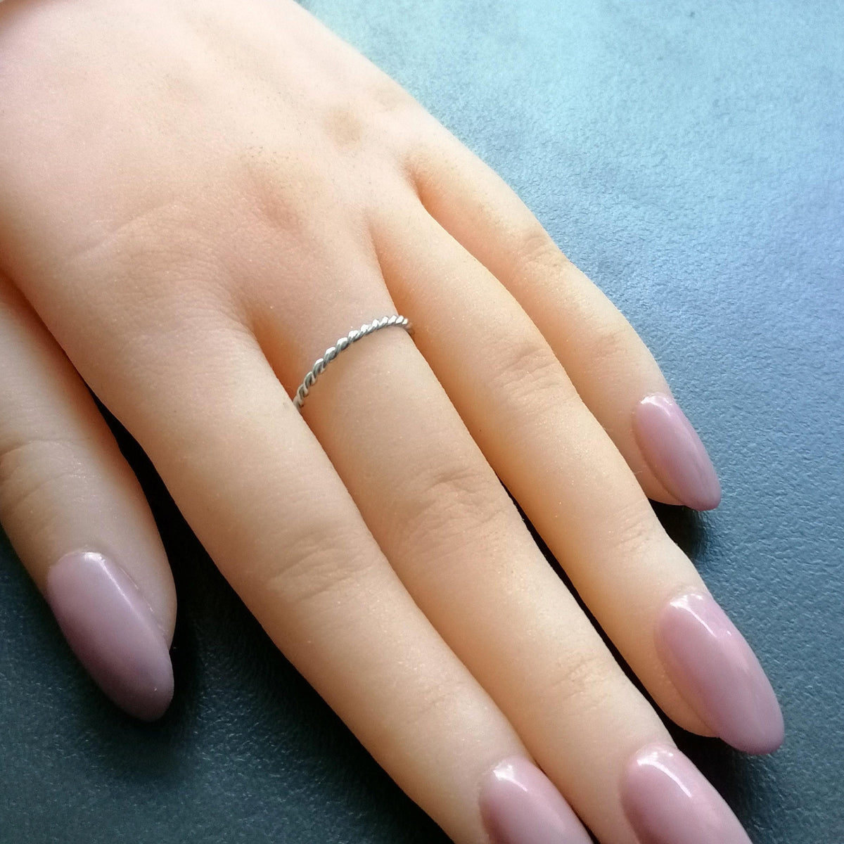Dainty Rope Ring | Twisted Stacking Band