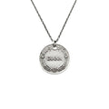 Vintage Style Name Necklace | Floral Crest Medallion, front view