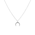 Crescent Moon Horn Necklace | Protection & New Beginnings, front view